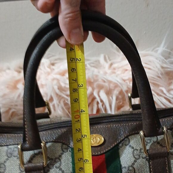 AUTHENTIC GUCCI WEB VINTAGE CLASSIC OPHIDIA SMALL BOSTON BAG - Picture 14 of 16